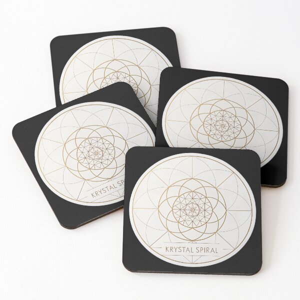 Item preview, Golden Ratio Krystal Spiral — Sacred Geometry Mandala  in Minimal Gold Design designed and sold by VividOrganica.