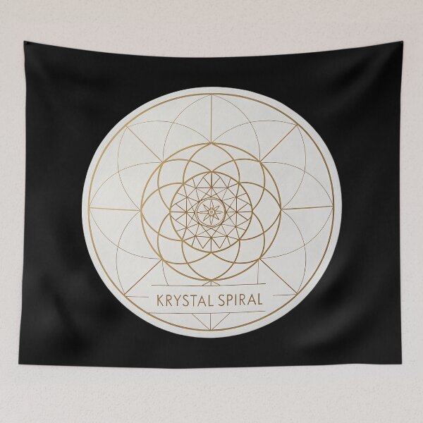 Item preview, Golden Ratio Krystal Spiral — Sacred Geometry Mandala  in Minimal Gold Design designed and sold by VividOrganica.