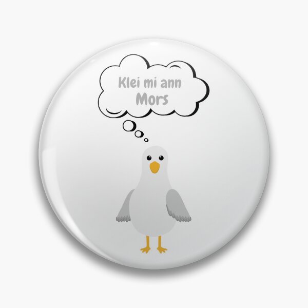 Item preview, Low German Seagull – “Klei mi ann Mors” Funny Coastal Design designed and sold by Fies-und-Fein.