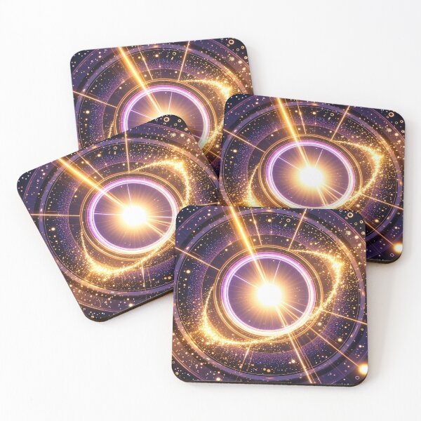 Item preview, Radiant Cosmic Portal with Golden Spiral Light, Purple Rings, and Glowing Stars in Deep Space Background designed and sold by Mimoshi ⭐⭐⭐⭐⭐.