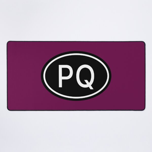 Item preview, PQ Initials Monogram Oval White Letters designed and sold by Jeallan Designs.