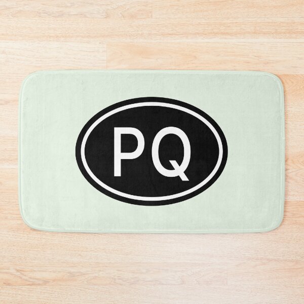 Item preview, PQ Initials Monogram Oval White Letters designed and sold by Jeallan Designs.