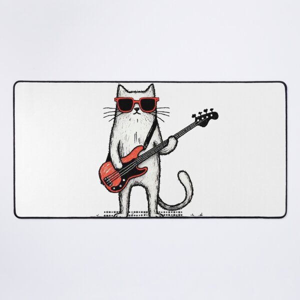 Item preview, Calm Cat Playing Guitar . designed and sold by Anime-Clothes1.