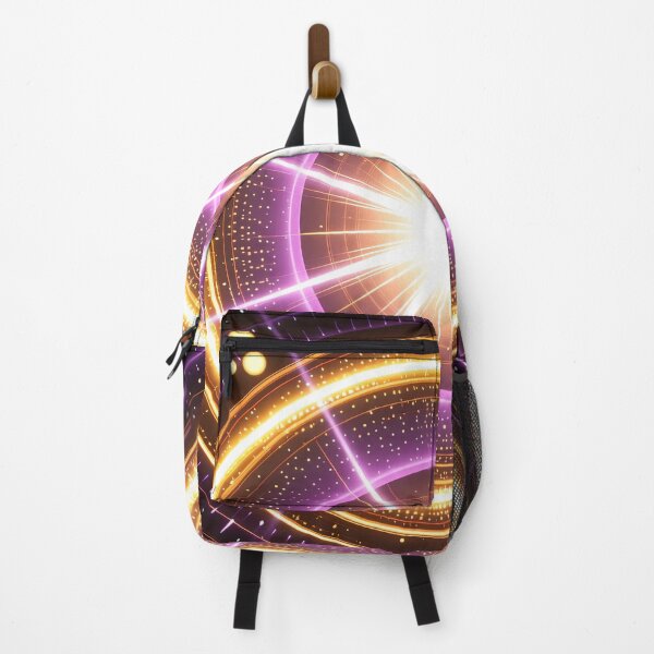 Item preview, Blazing Golden and Purple Energy Rings with Radiant Light Burst in Futuristic Cosmic Abstract Space Design designed and sold by Mimoshi ⭐⭐⭐⭐⭐.