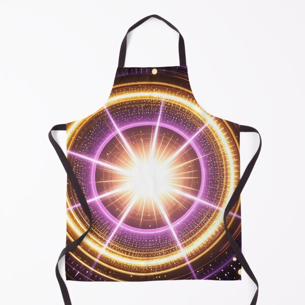 Item preview, Blazing Golden and Purple Energy Rings with Radiant Light Burst in Futuristic Cosmic Abstract Space Design designed and sold by Mimoshi ⭐⭐⭐⭐⭐.
