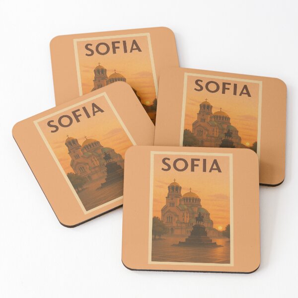 Item preview, Sofia Bulgaria Travel Art – Alexander Nevsky Cathedral Sunset Souvenir designed and sold by Annika Shurafa.