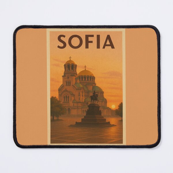 Item preview, Sofia Bulgaria Travel Art – Alexander Nevsky Cathedral Sunset Souvenir designed and sold by Annika Shurafa.