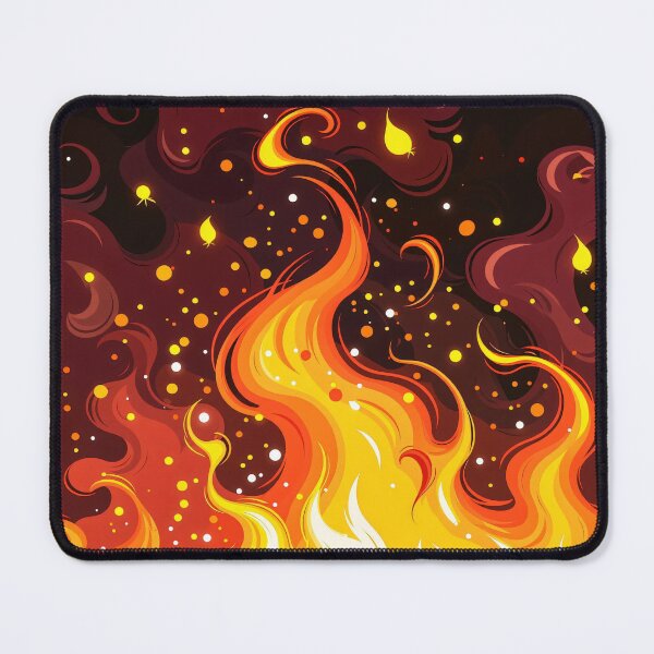 Item preview, Vivid Dancing Flames with Glowing Sparks and Smoke Swirls in a Fiery Nighttime Inferno Illustration designed and sold by Mimoshi ⭐⭐⭐⭐⭐.