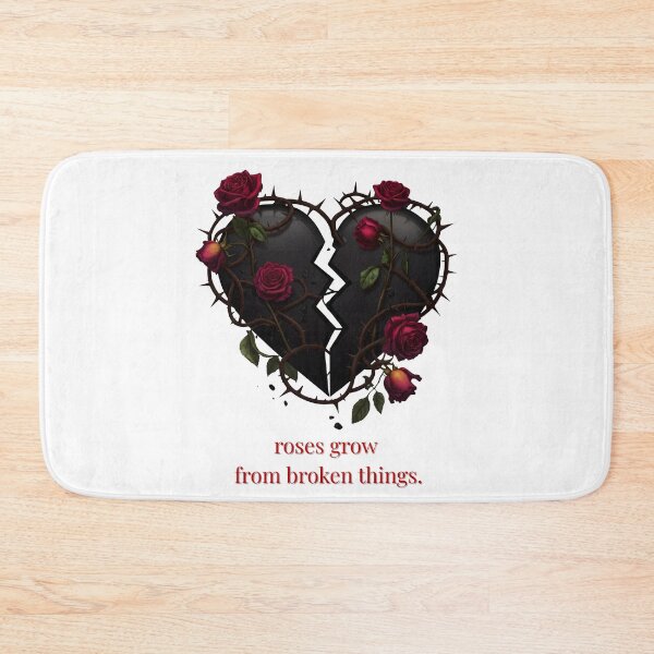 Item preview, Gothic Heart "Roses grow from broken things" | Dark Poetic Romance Art designed and sold by EnigmaticGoth.
