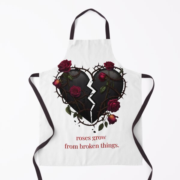Item preview, Gothic Heart "Roses grow from broken things" | Dark Poetic Romance Art designed and sold by EnigmaticGoth.