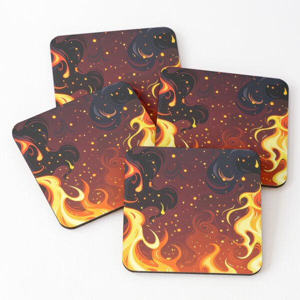 Item preview, Bright Burning Flames with Dark Smoke and Glowing Sparks Creating a Dramatic Fiery Inferno Background Scene designed and sold by Mimoshi ⭐⭐⭐⭐⭐.