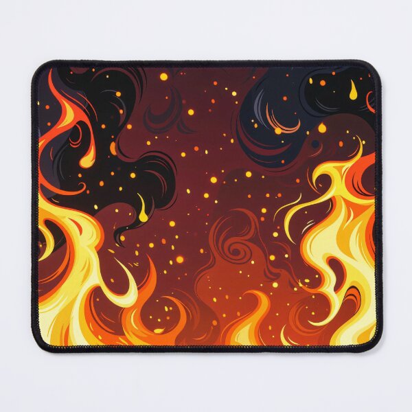 Item preview, Bright Burning Flames with Dark Smoke and Glowing Sparks Creating a Dramatic Fiery Inferno Background Scene designed and sold by Mimoshi ⭐⭐⭐⭐⭐.