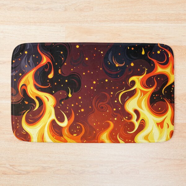 Item preview, Bright Burning Flames with Dark Smoke and Glowing Sparks Creating a Dramatic Fiery Inferno Background Scene designed and sold by Mimoshi ⭐⭐⭐⭐⭐.