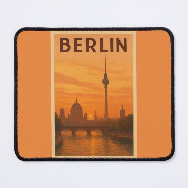 Item preview, Berlin Germany Travel Art – Berlin Cathedral and TV Tower Sunset Souvenir designed and sold by Annika Shurafa.