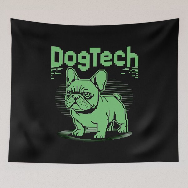Item preview, Dogtech Pixel French BullDog. Funny Tech Geek Retro Terminal Design for dog Lovers and Gamers designed and sold by paulo silveira.