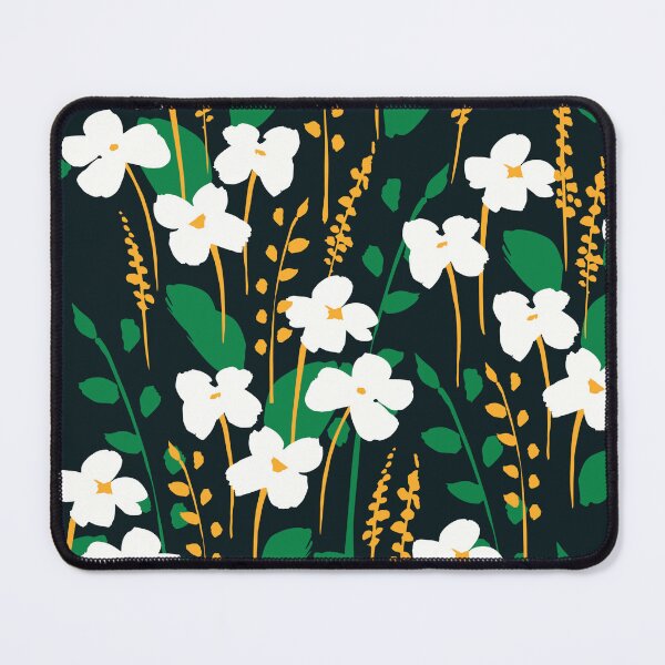 Item preview, Night Garden — White & Yellow Floral Seamless Pattern designed and sold by NicolaZhukov.