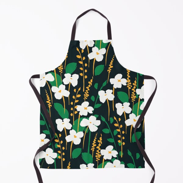 Item preview, Night Garden — White & Yellow Floral Seamless Pattern designed and sold by NicolaZhukov.