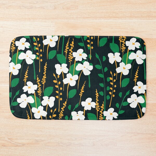 Item preview, Night Garden — White & Yellow Floral Seamless Pattern designed and sold by NicolaZhukov.