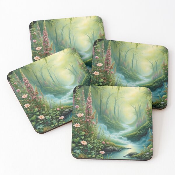 Item preview, Sunrise in the Forest Canvas Wall Art, Gift for Nature Fantasy Enthusiast designed and sold by Estelle Printworks.