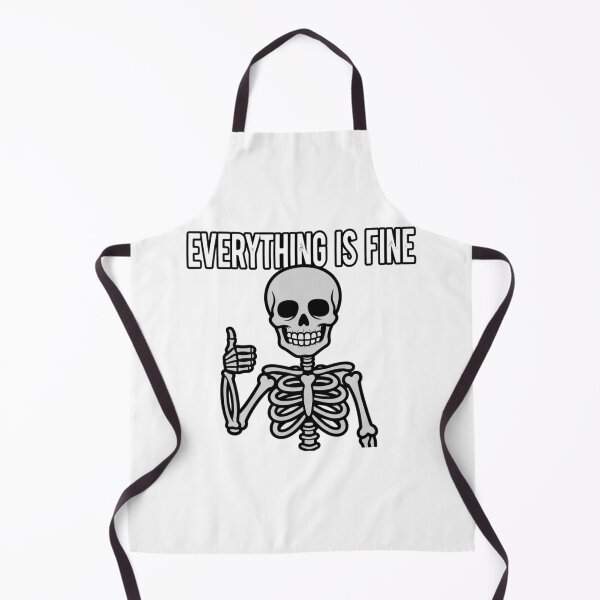 Item preview, Everything's Fine Skeleton Thumbs Up designed and sold by RehanInkDesigns.