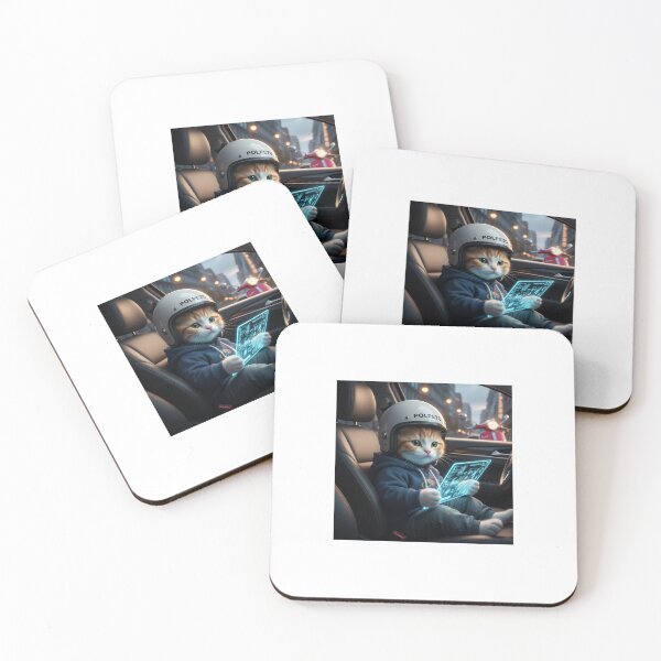 Item preview, Polpeto the Tech-Driver: Cute Cat and Futuristic City Navigation designed and sold by PolpetoLeChaton.