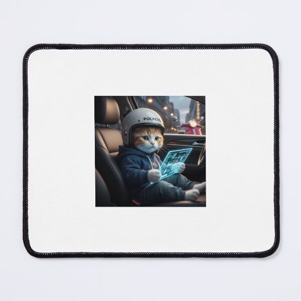 Item preview, Polpeto the Tech-Driver: Cute Cat and Futuristic City Navigation designed and sold by PolpetoLeChaton.
