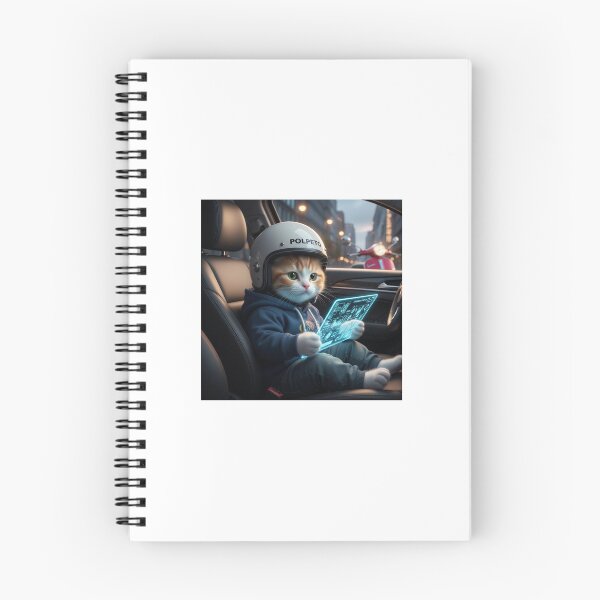 Item preview, Polpeto the Tech-Driver: Cute Cat and Futuristic City Navigation designed and sold by PolpetoLeChaton.