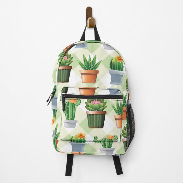 Item preview, Green Gingham Succulents Pattern designed and sold by KeeganCreations.