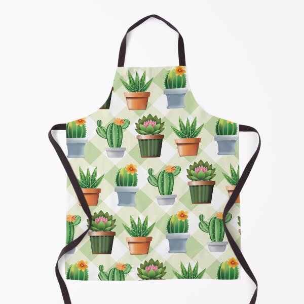 Item preview, Green Gingham Succulents Pattern designed and sold by KeeganCreations.