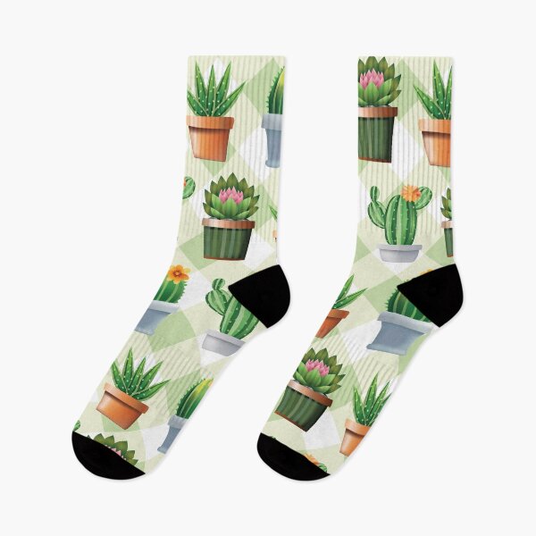 Item preview, Green Gingham Succulents Pattern designed and sold by KeeganCreations.
