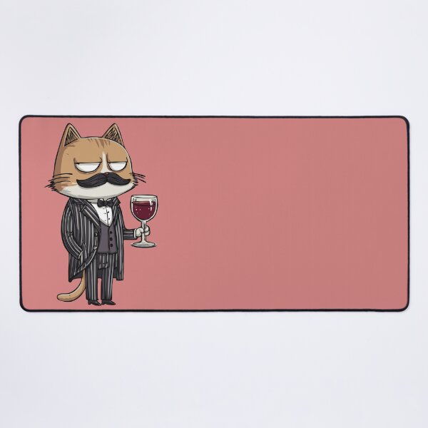 Item preview, Mafia Cat Art | Funny Cartoon Design in Suit with Wine | Gangster Cat Illustration designed and sold by idgafstudio.ch.