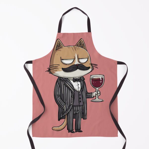 Item preview, Mafia Cat Art | Funny Cartoon Design in Suit with Wine | Gangster Cat Illustration designed and sold by idgafstudio.ch.