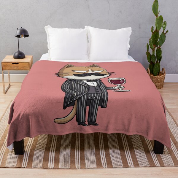Item preview, Mafia Cat Art | Funny Cartoon Design in Suit with Wine | Gangster Cat Illustration designed and sold by idgafstudio.ch.