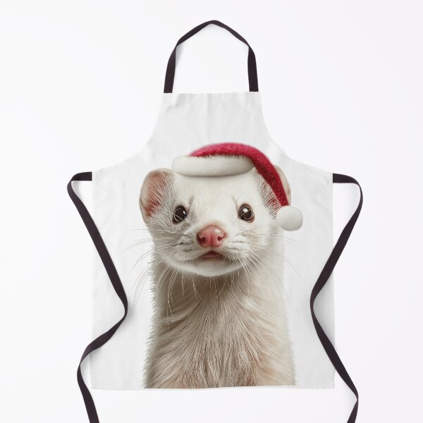 Item preview, Weasel with Christmas Hat – Festive Weasel Xmas Design designed and sold by LazyOwlStore.