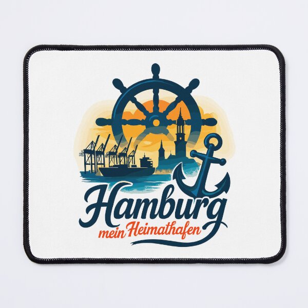 Item preview, Hamburg My Home Port City Silhouette Gift designed and sold by Pineapple-Tree.