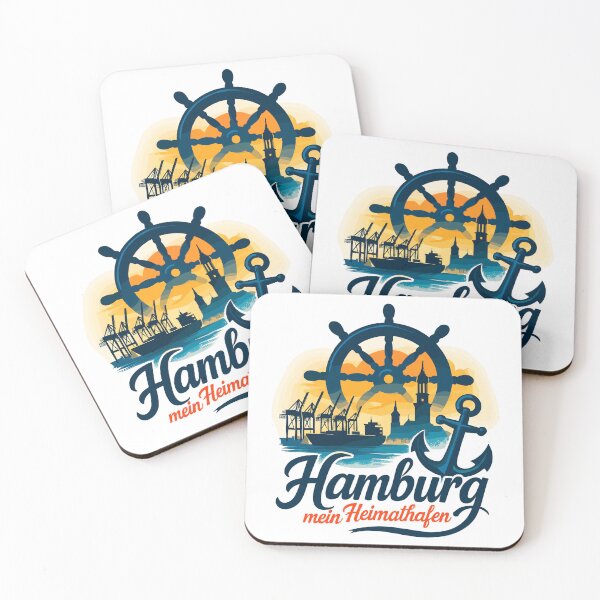 Item preview, Hamburg My Home Port City Silhouette Gift designed and sold by Pineapple-Tree.