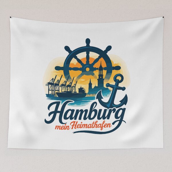 Item preview, Hamburg My Home Port City Silhouette Gift designed and sold by Pineapple-Tree.