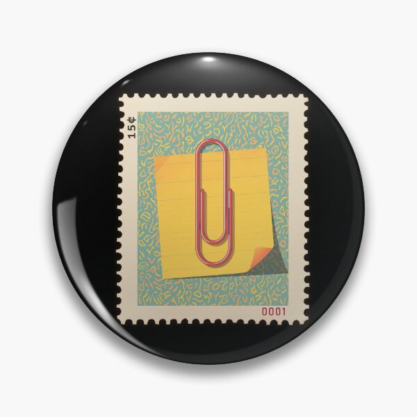 Item preview, Retro Paperclip Stamp – Minimalist Office Stationery Design designed and sold by Ivy-Triggs.