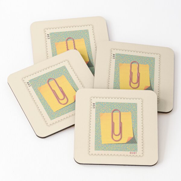 Item preview, Retro Paperclip Stamp – Minimalist Office Stationery Design designed and sold by Ivy-Triggs.