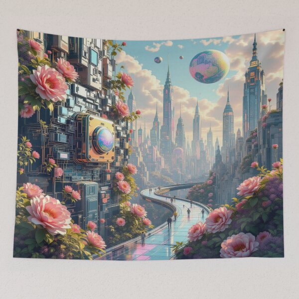 Item preview, Molecular Schizophrenia- Art Deco motherboard with Dali-Matisse vibes & techno-emotional depth designed and sold by FotoworldEdel.
