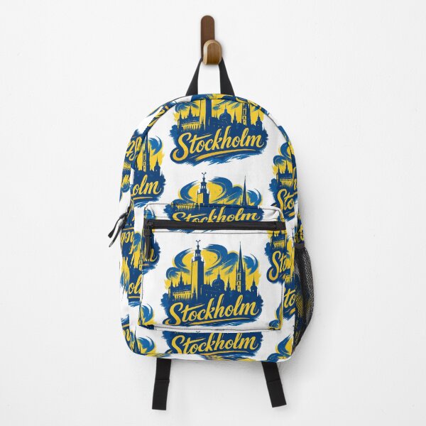 Item preview, Stockholm yellow blue capital Sweden gift designed and sold by Pineapple-Tree.