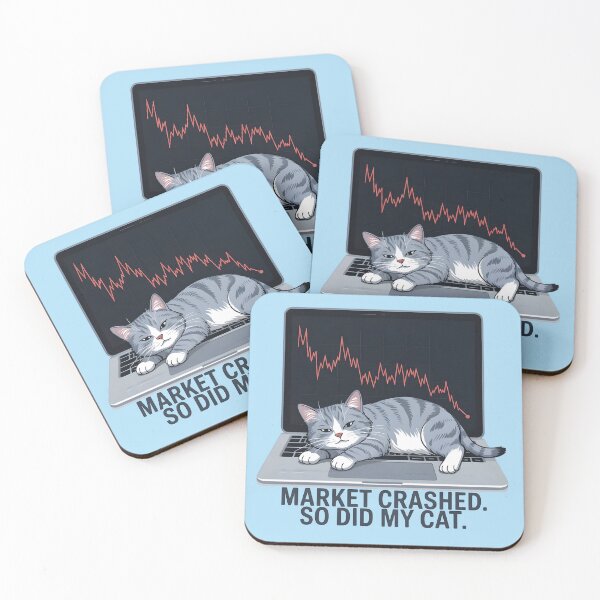 Item preview, Funny Cat Market Crash – Stock Trading Humor Design designed and sold by WinkWild.