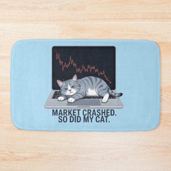 Item preview, Funny Cat Market Crash – Stock Trading Humor Design designed and sold by WinkWild.