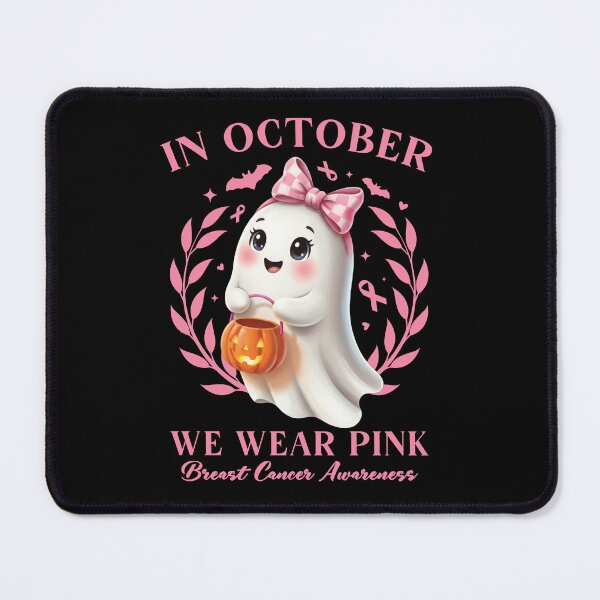 Item preview, In October We Wear Pink Breast Cancer Awareness Cute Ghost designed and sold by Nemcha-Tee.