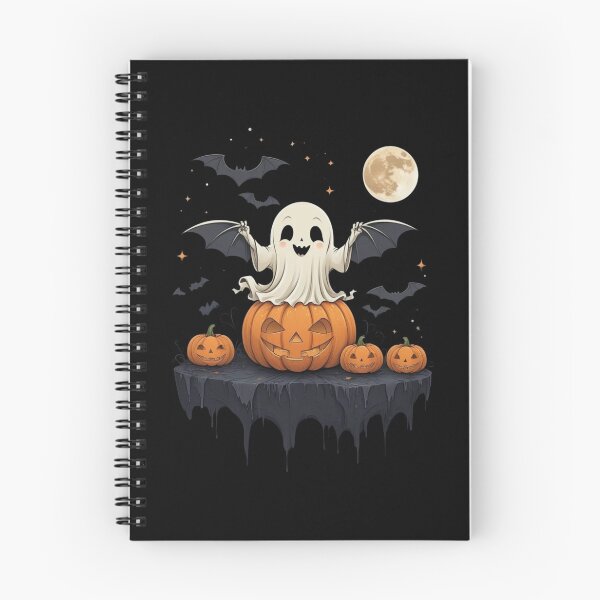 Item preview, Cute Gothic Ghost on a Jack-o-Lantern designed and sold by Witch Queen Clothing.