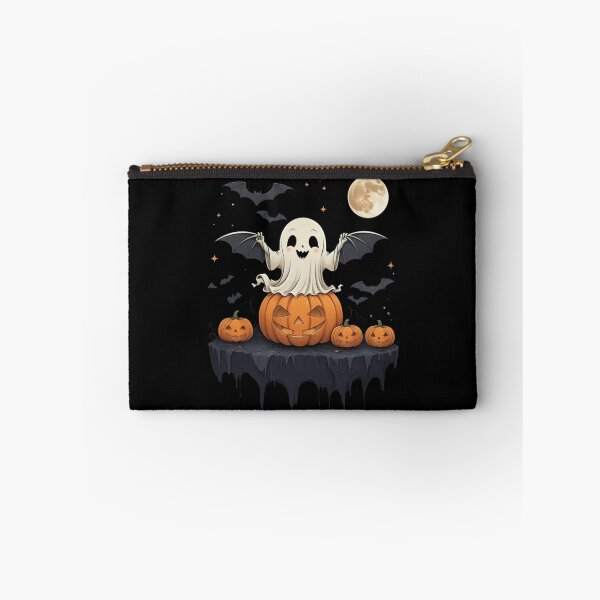 Item preview, Cute Gothic Ghost on a Jack-o-Lantern designed and sold by Witch Queen Clothing.