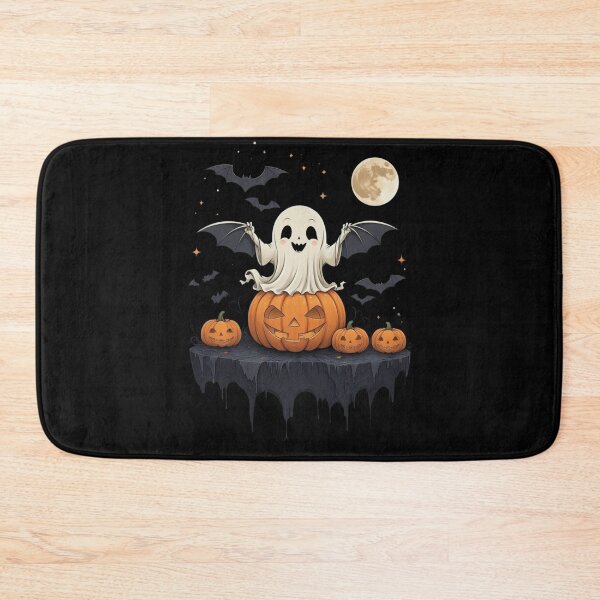 Item preview, Cute Gothic Ghost on a Jack-o-Lantern designed and sold by Witch Queen Clothing.