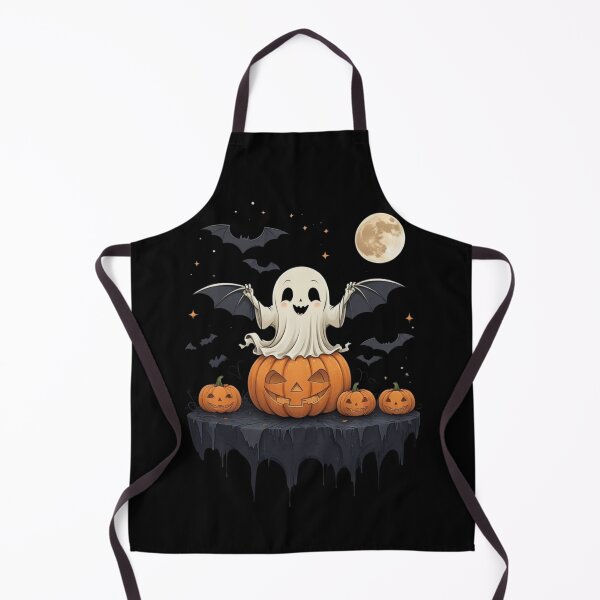 Item preview, Cute Gothic Ghost on a Jack-o-Lantern designed and sold by Witch Queen Clothing.