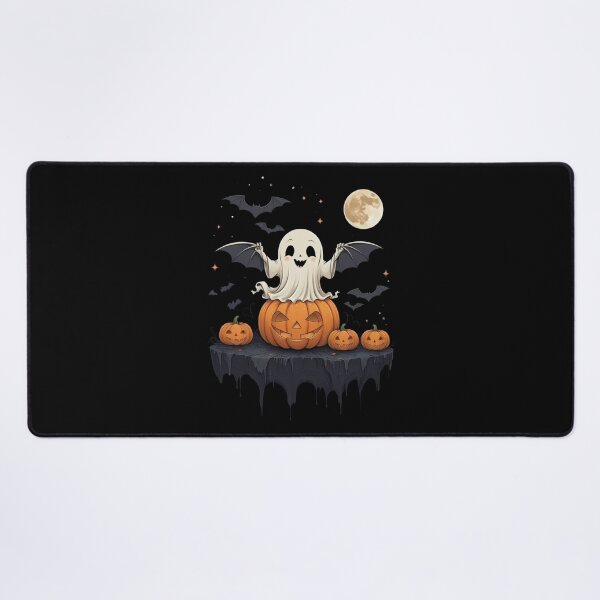 Item preview, Cute Gothic Ghost on a Jack-o-Lantern designed and sold by Witch Queen Clothing.