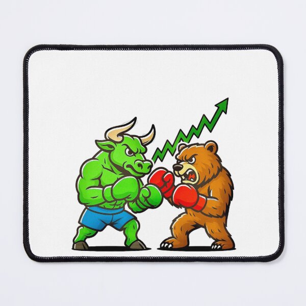 Item preview, Bull vs Bear Fight – Market Battle Art designed and sold by DiaryPN.